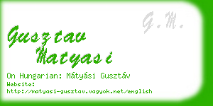 gusztav matyasi business card